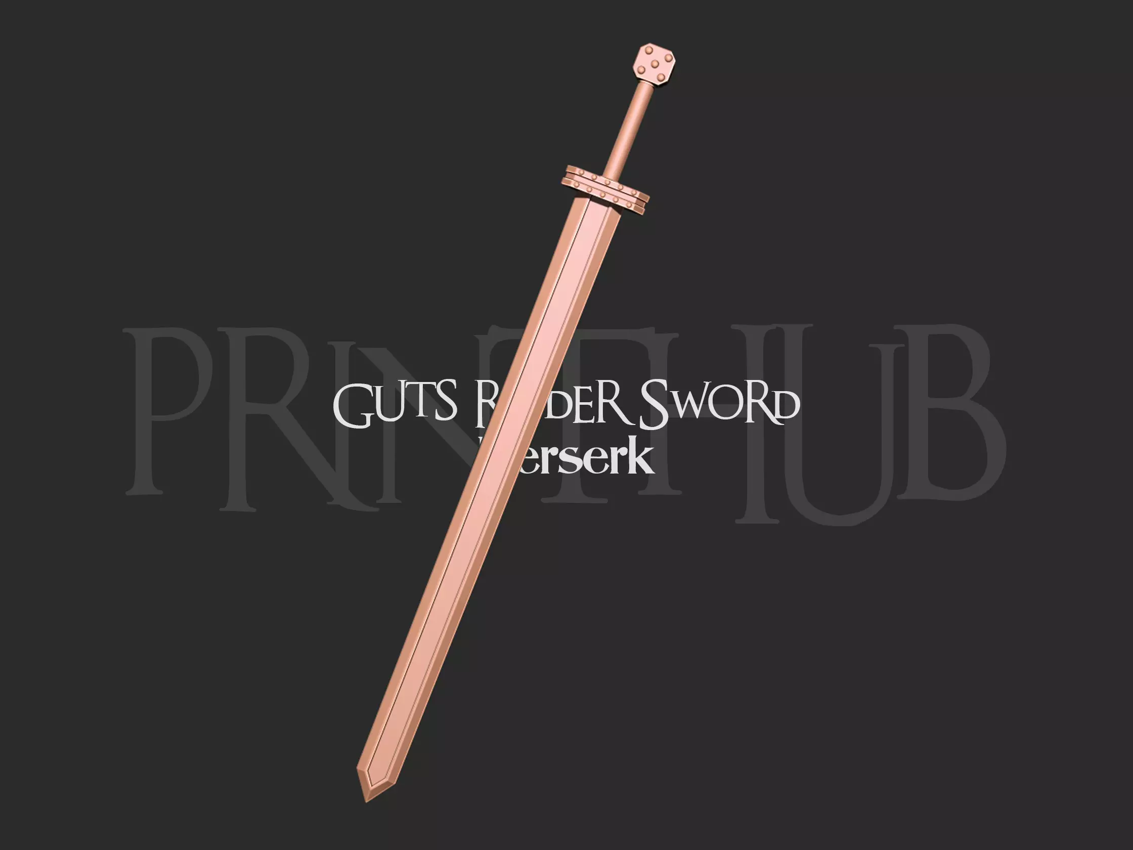 Guts Raider Sword - Fan Art cosplay 3D print model
