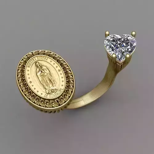 Our Lady of Guadalupe Ring 3d print model
