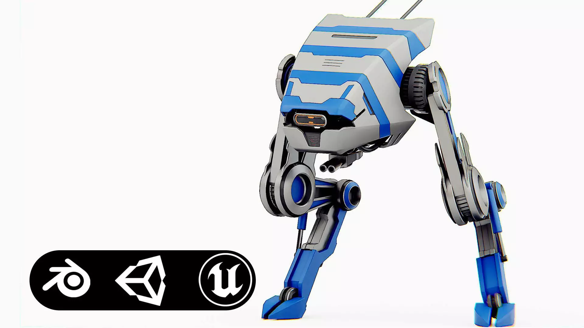 DINO ROBOT Rigged for Unreal Engine - Unity - MIXAMO  3D model_0