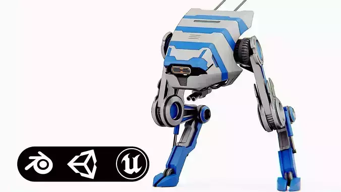 DINO ROBOT Rigged for Unreal Engine - Unity - MIXAMO  3D model