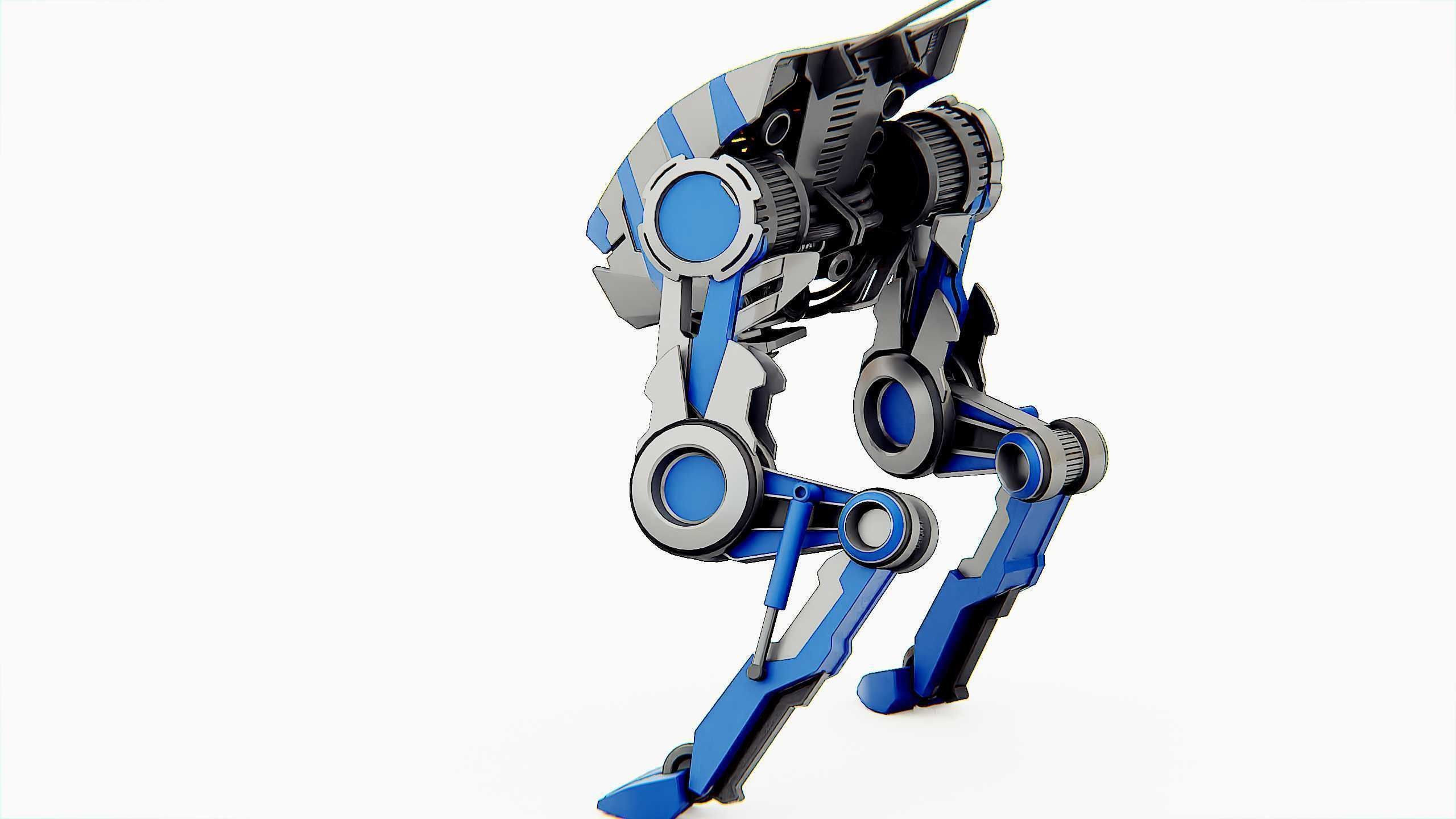 DINO ROBOT Rigged for Unreal Engine - Unity - MIXAMO  3D model_14