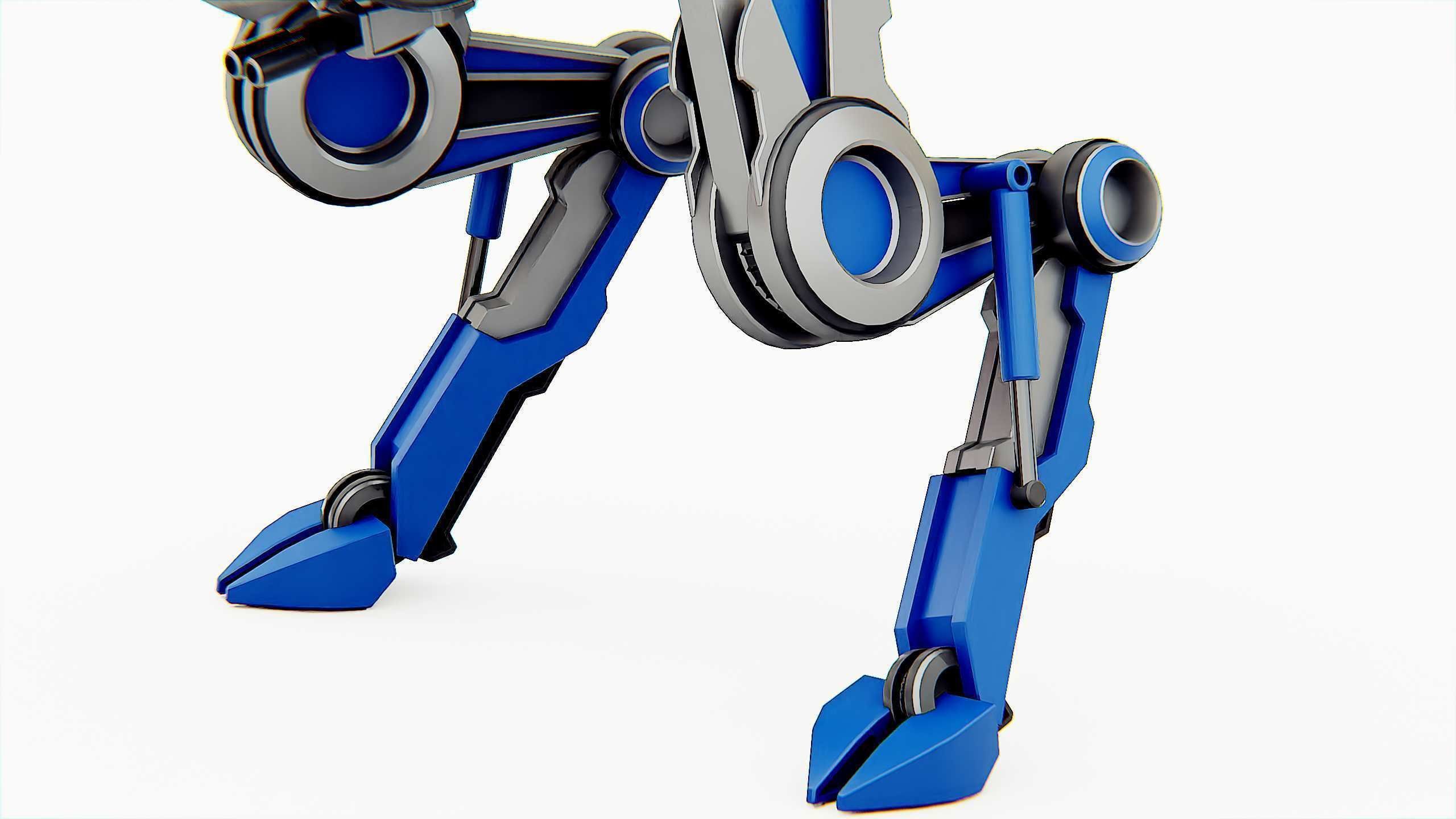 DINO ROBOT Rigged for Unreal Engine - Unity - MIXAMO  3D model_24