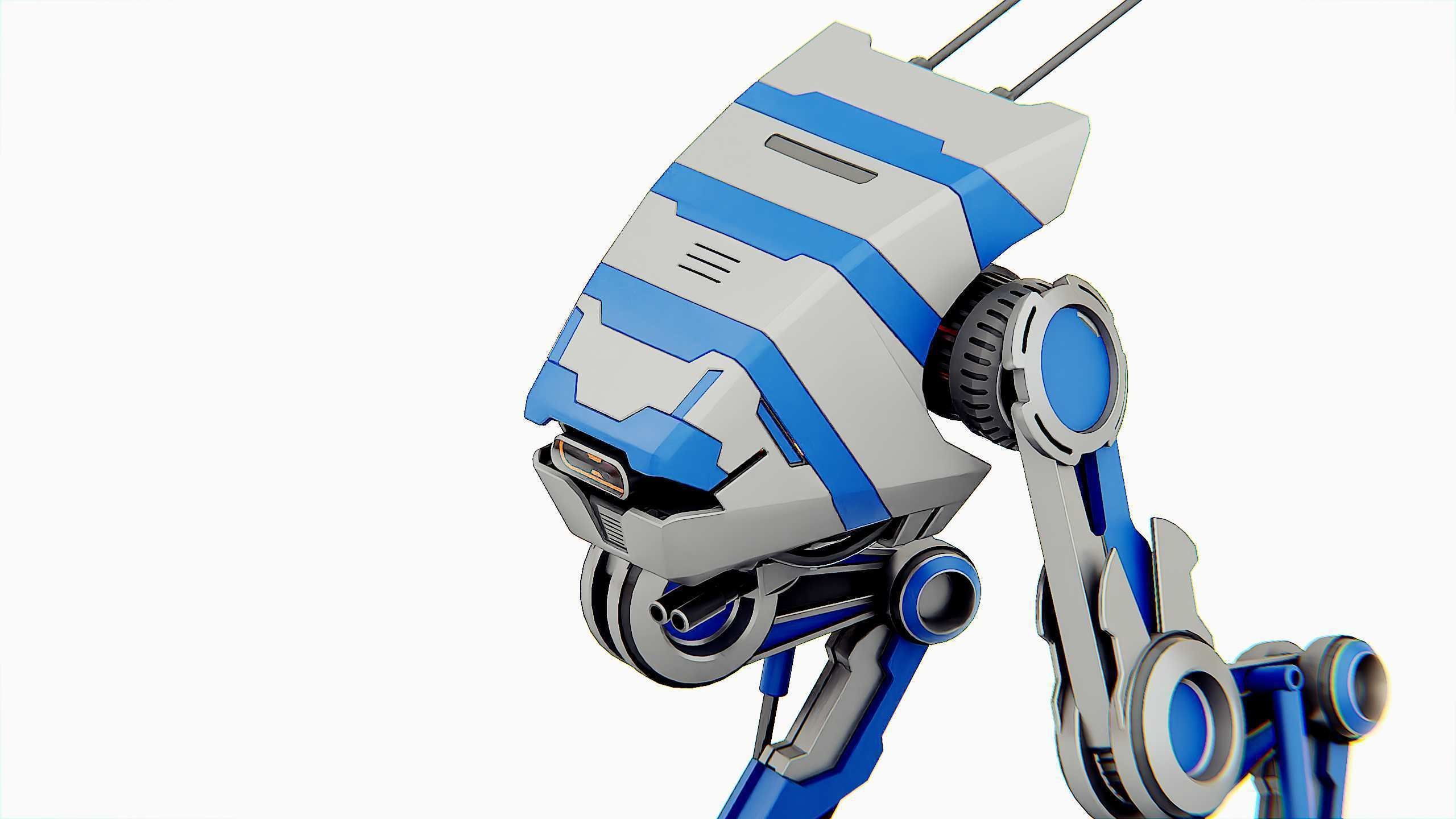 DINO ROBOT Rigged for Unreal Engine - Unity - MIXAMO  3D model_27