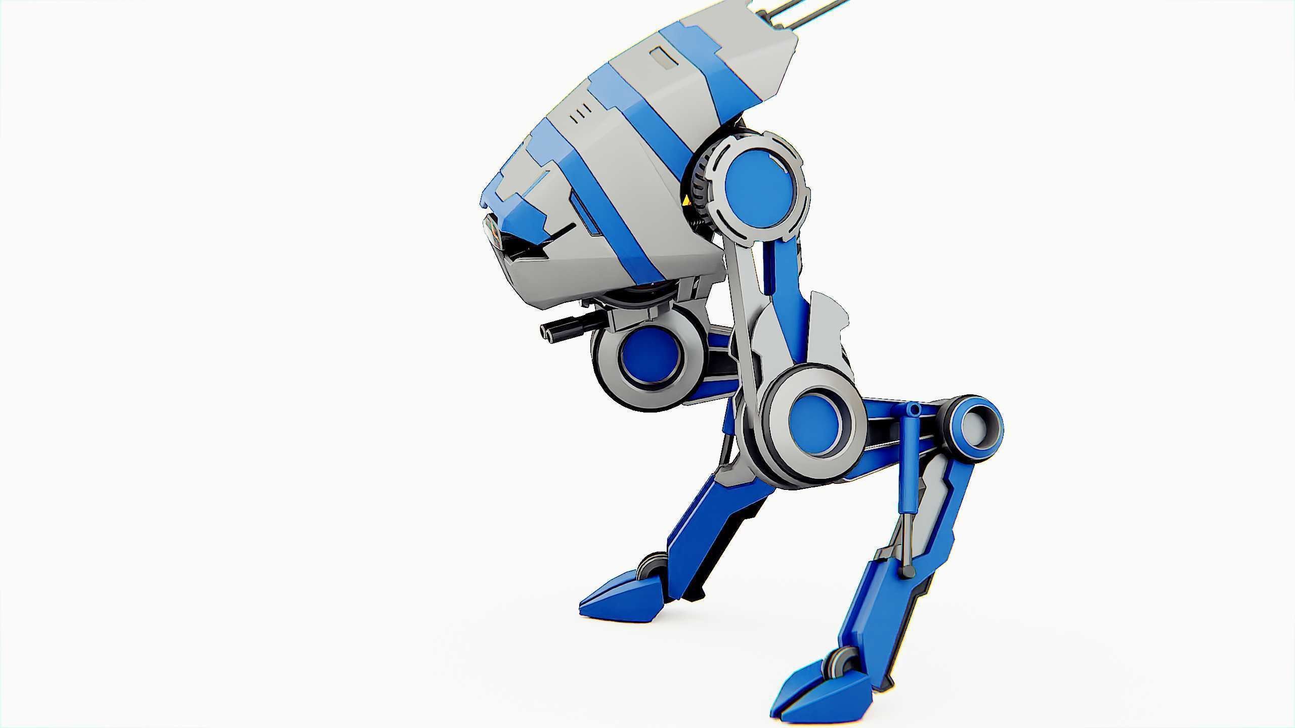 DINO ROBOT Rigged for Unreal Engine - Unity - MIXAMO  3D model_17