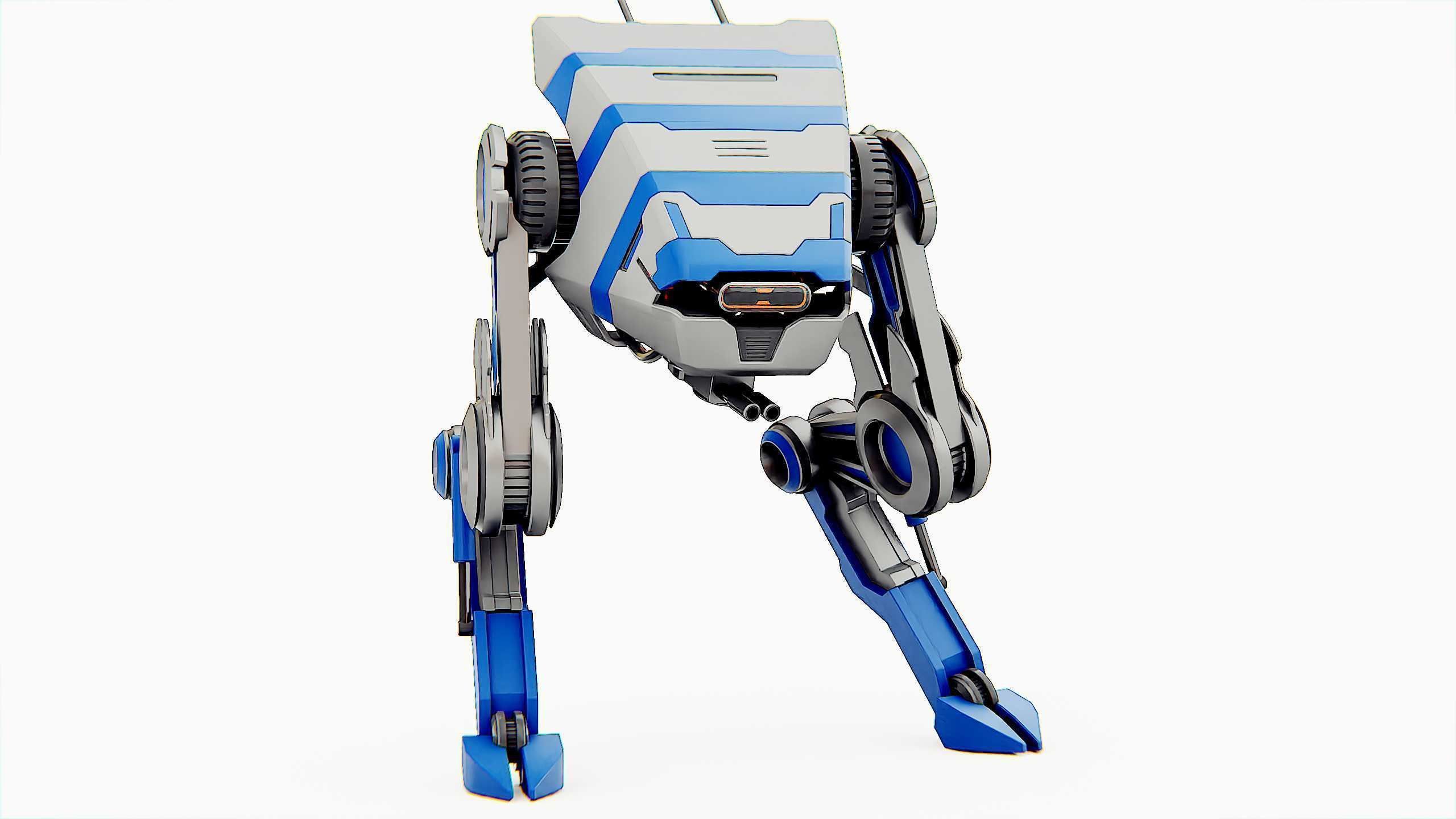 DINO ROBOT Rigged for Unreal Engine - Unity - MIXAMO  3D model_22