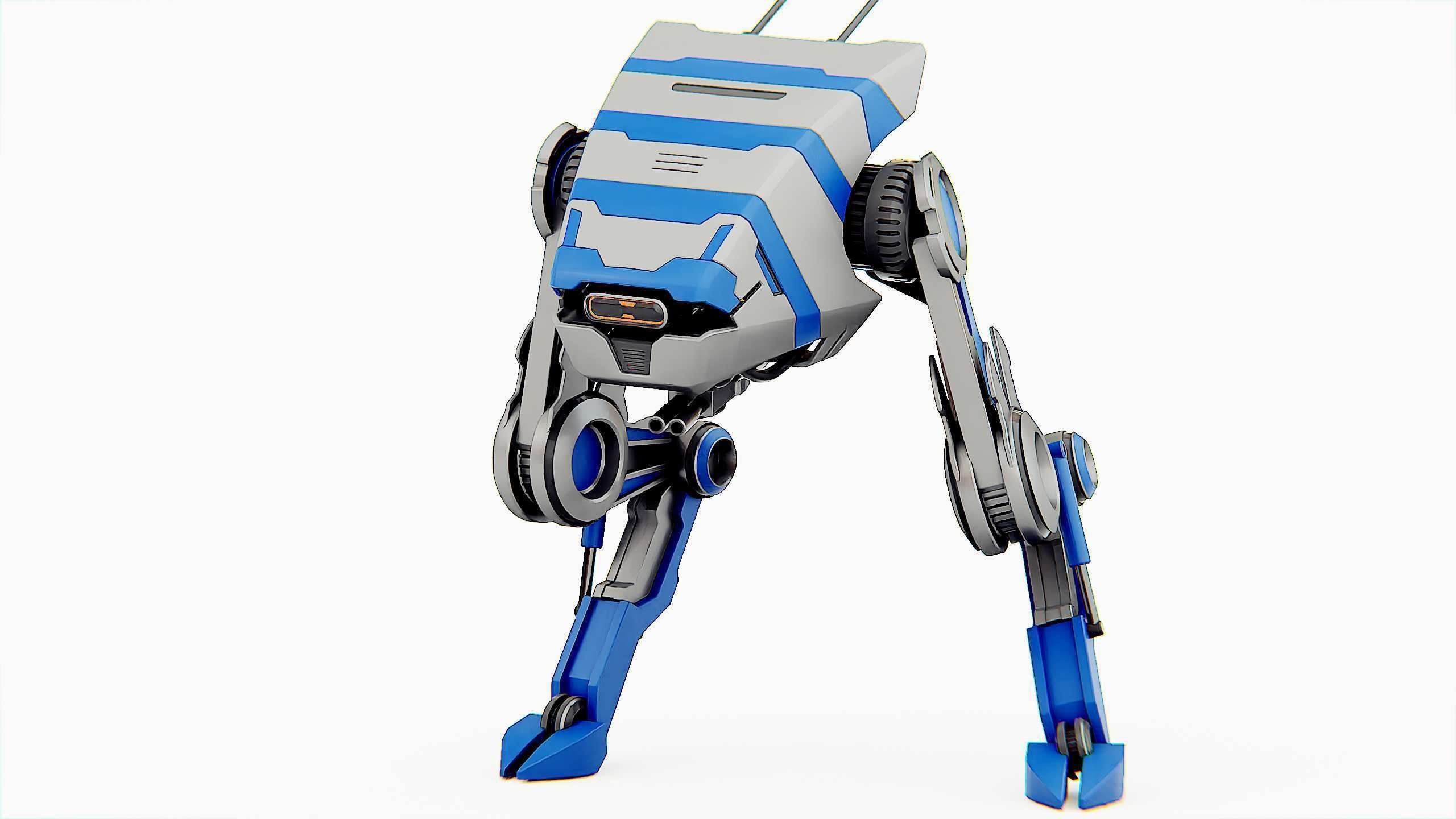 DINO ROBOT Rigged for Unreal Engine - Unity - MIXAMO  3D model_20