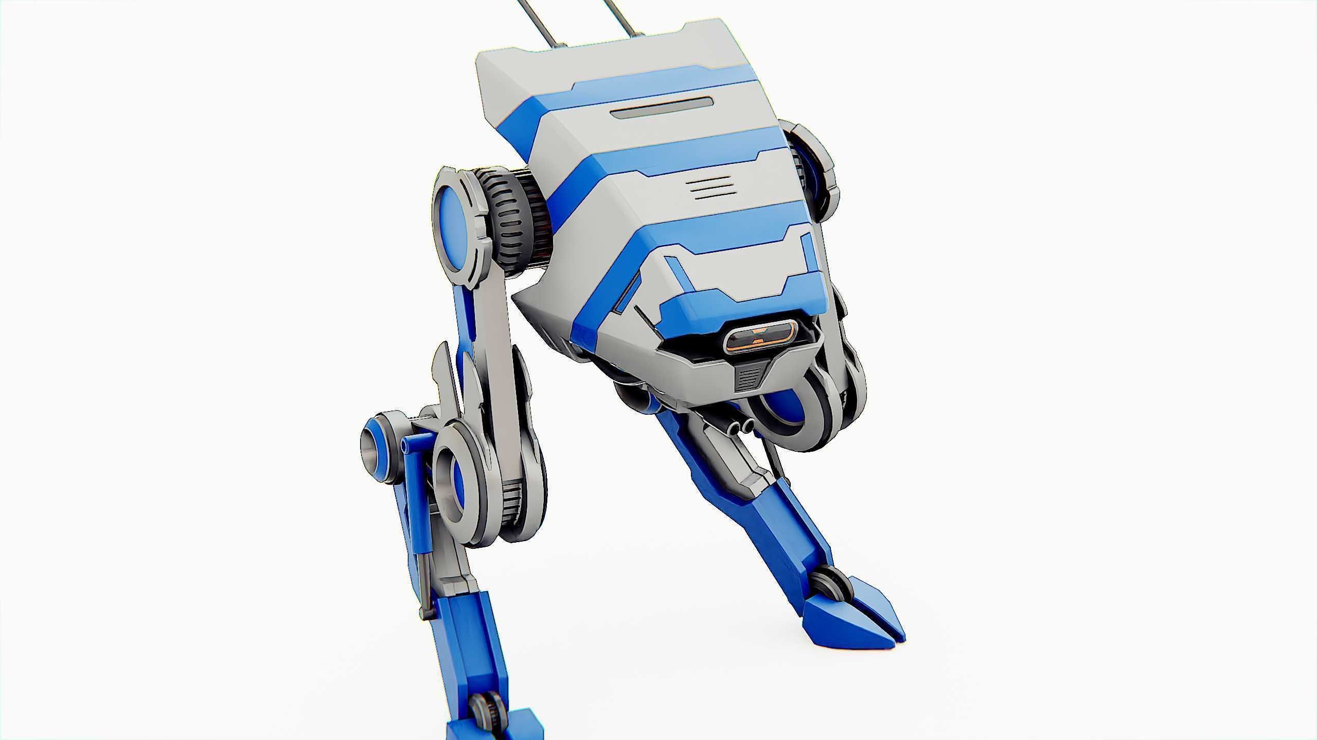 DINO ROBOT Rigged for Unreal Engine - Unity - MIXAMO  3D model_28