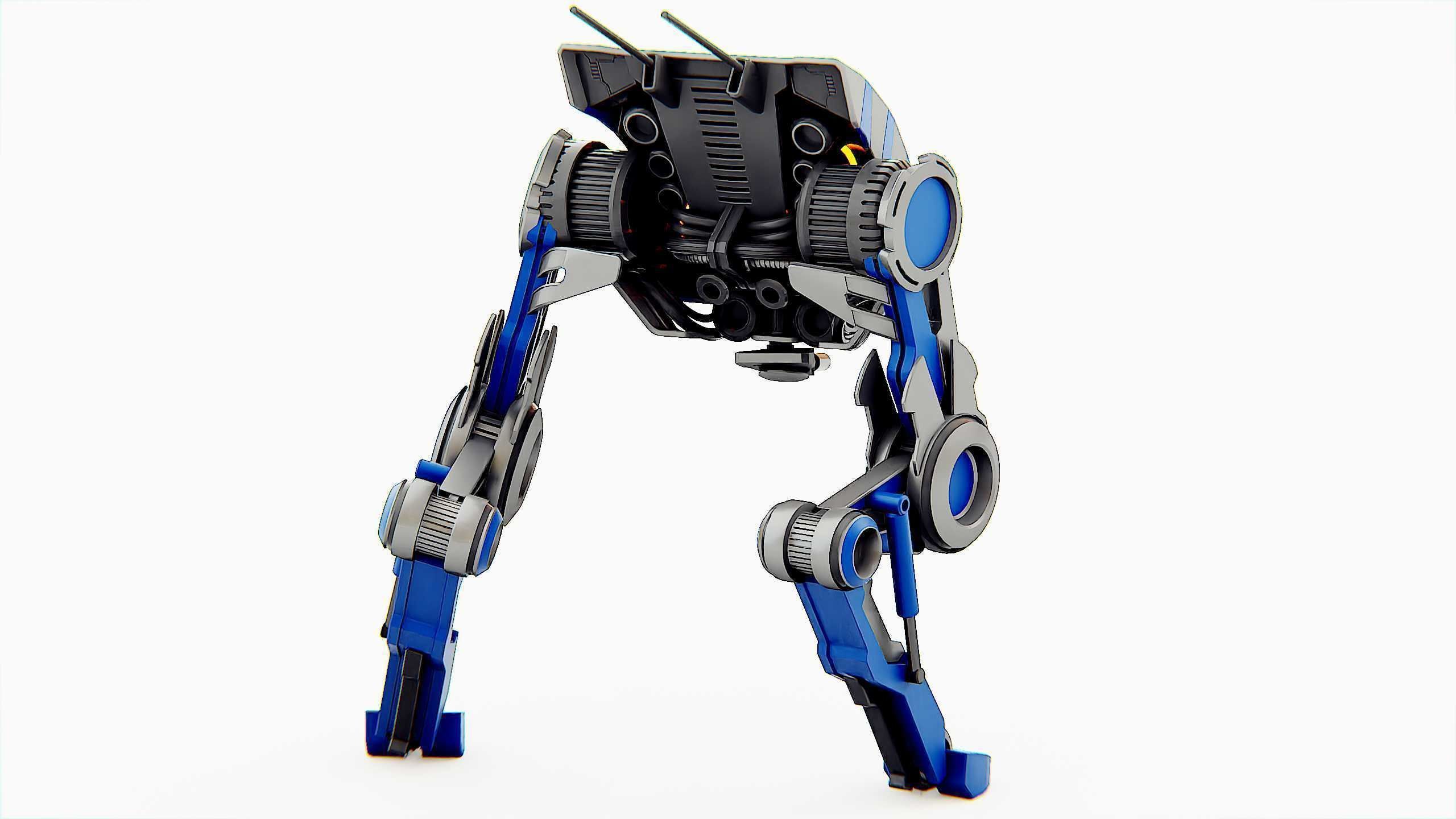 DINO ROBOT Rigged for Unreal Engine - Unity - MIXAMO  3D model_10