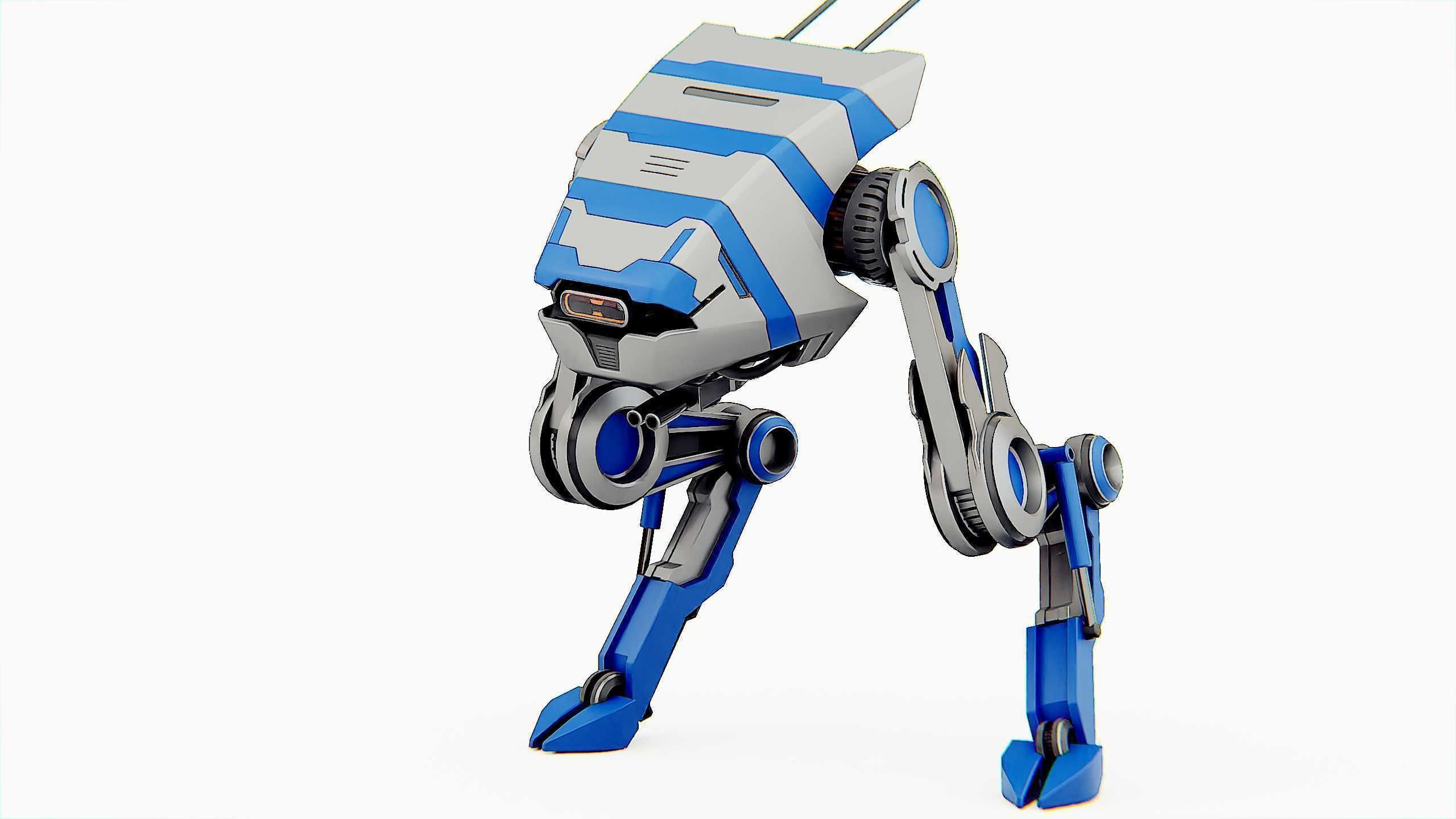 DINO ROBOT Rigged for Unreal Engine - Unity - MIXAMO  3D model_19