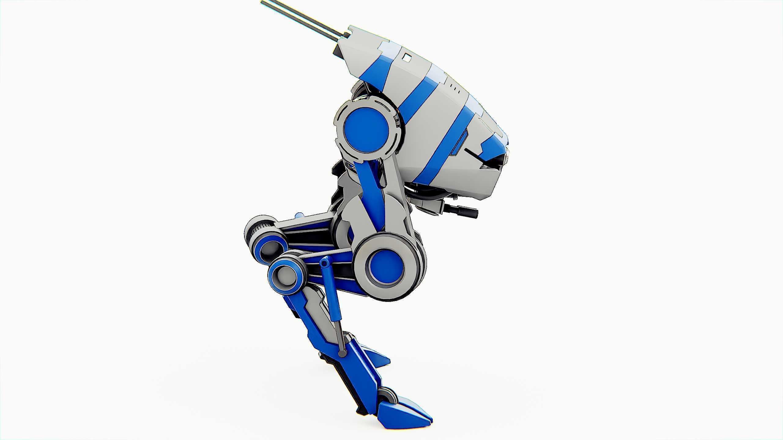 DINO ROBOT Rigged for Unreal Engine - Unity - MIXAMO  3D model_5