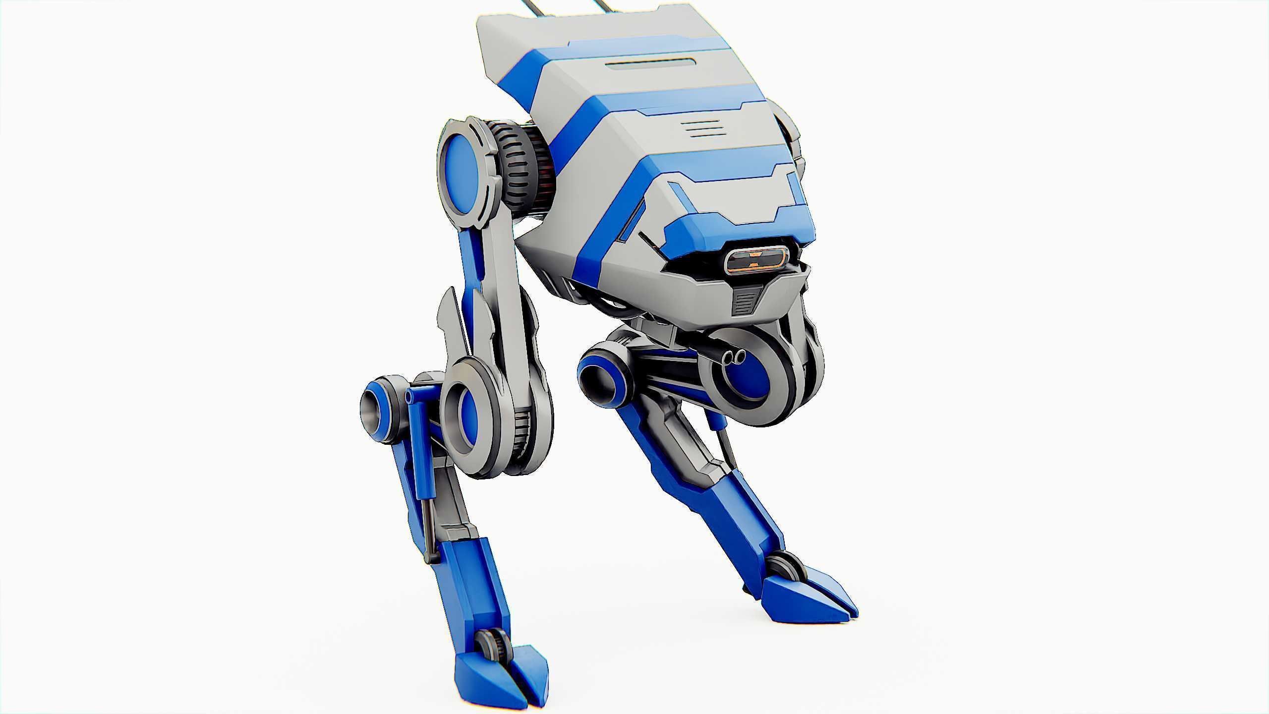 DINO ROBOT Rigged for Unreal Engine - Unity - MIXAMO  3D model_23