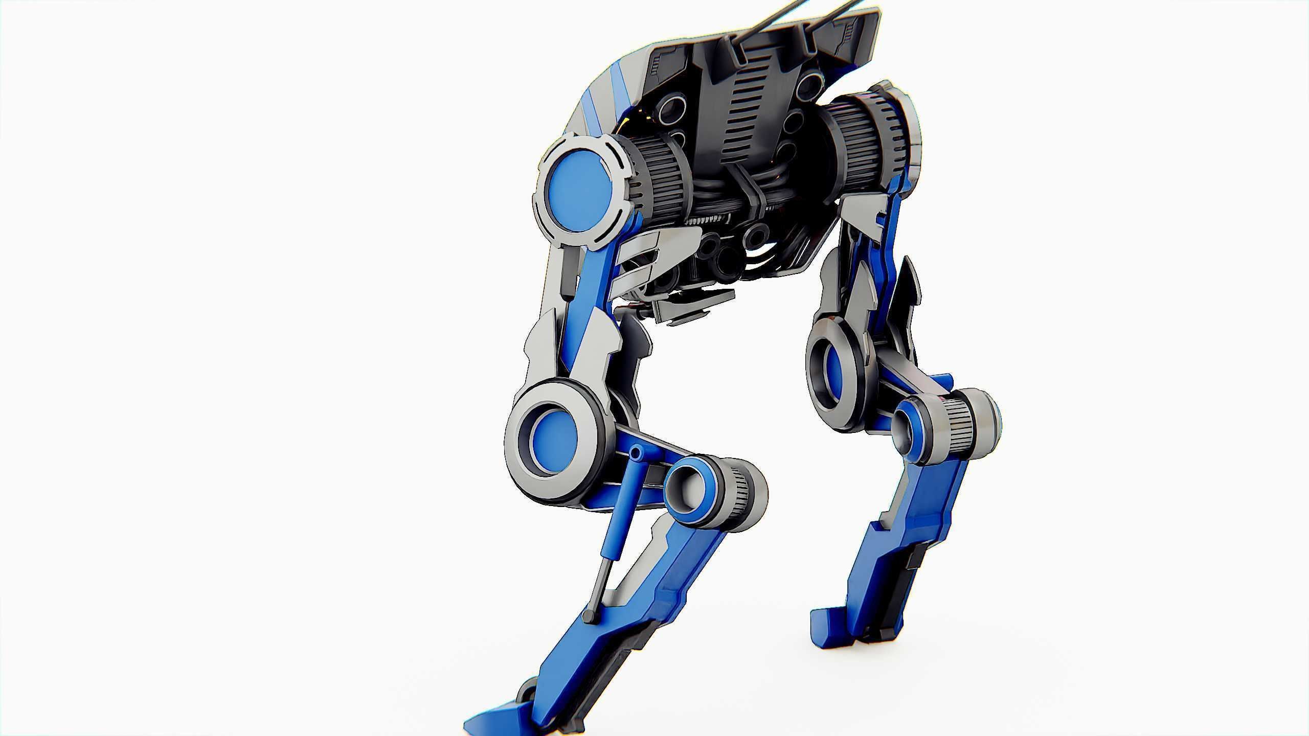 DINO ROBOT Rigged for Unreal Engine - Unity - MIXAMO  3D model_13