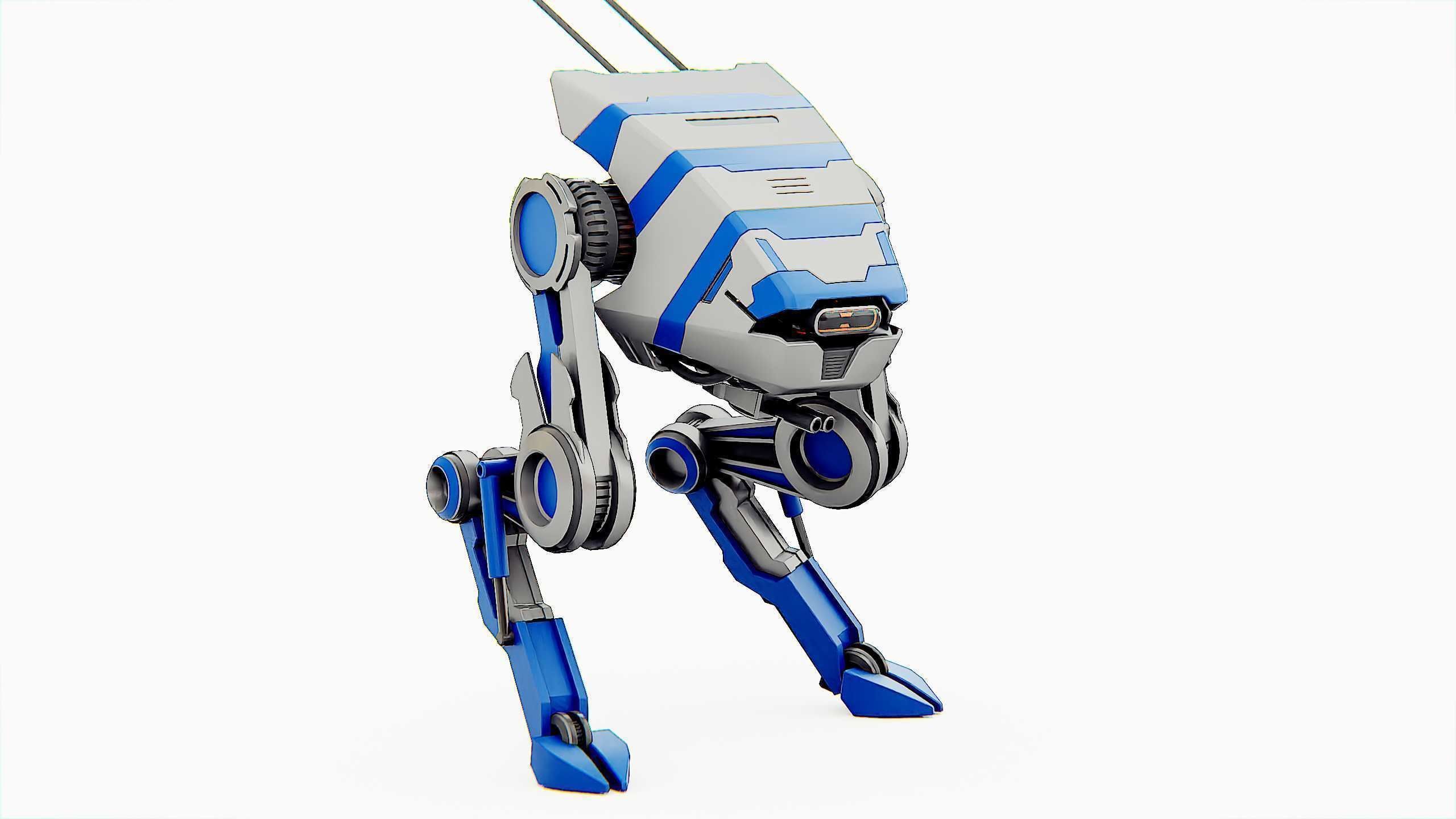 DINO ROBOT Rigged for Unreal Engine - Unity - MIXAMO  3D model_2