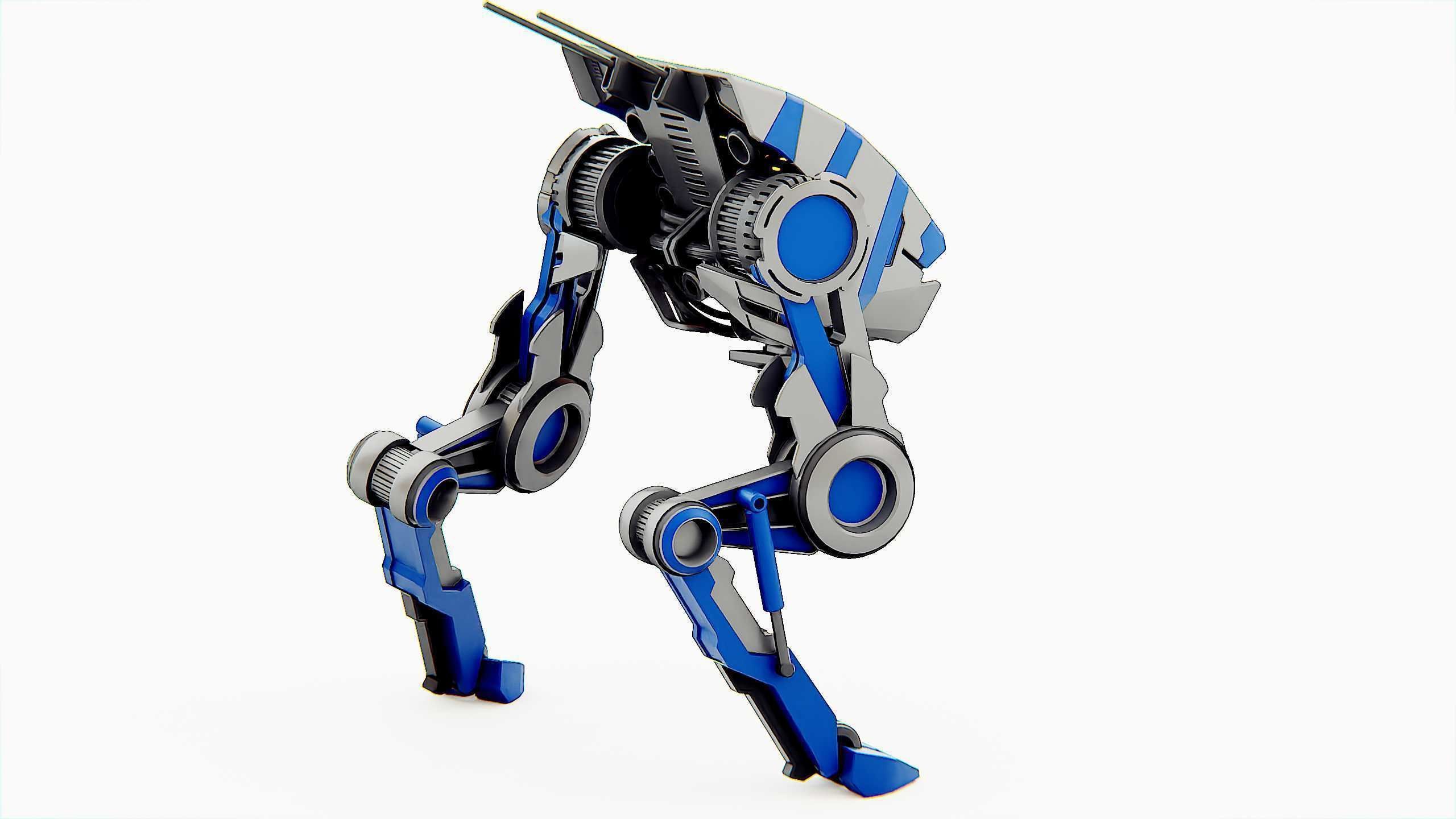 DINO ROBOT Rigged for Unreal Engine - Unity - MIXAMO  3D model_8