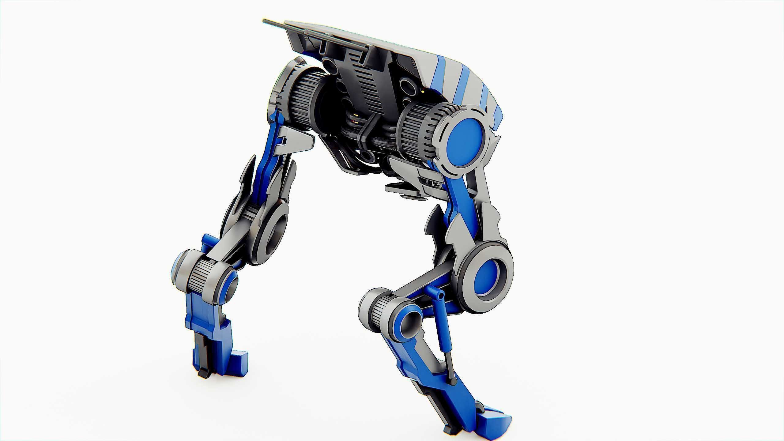 DINO ROBOT Rigged for Unreal Engine - Unity - MIXAMO  3D model_29