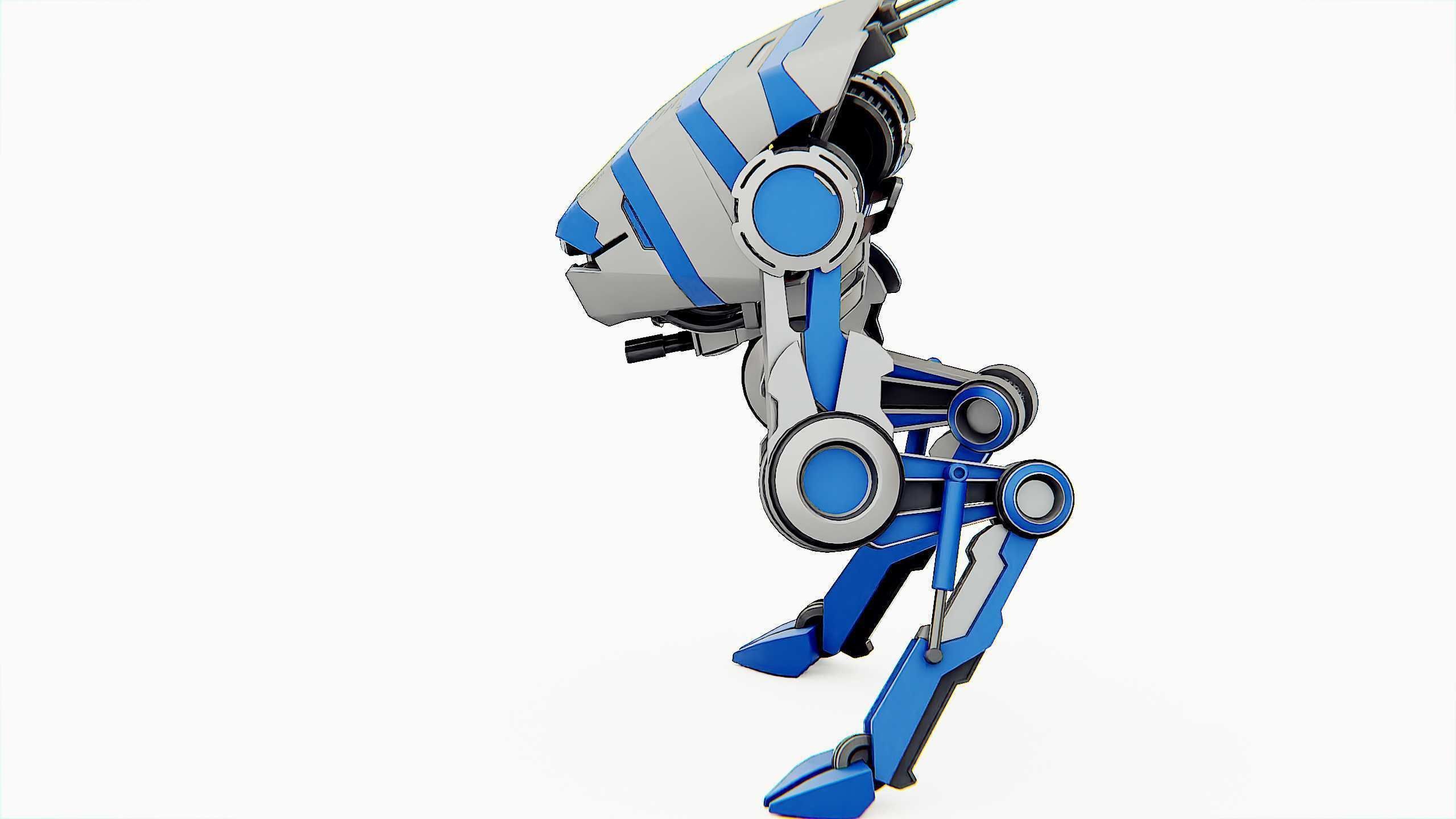 DINO ROBOT Rigged for Unreal Engine - Unity - MIXAMO  3D model_16