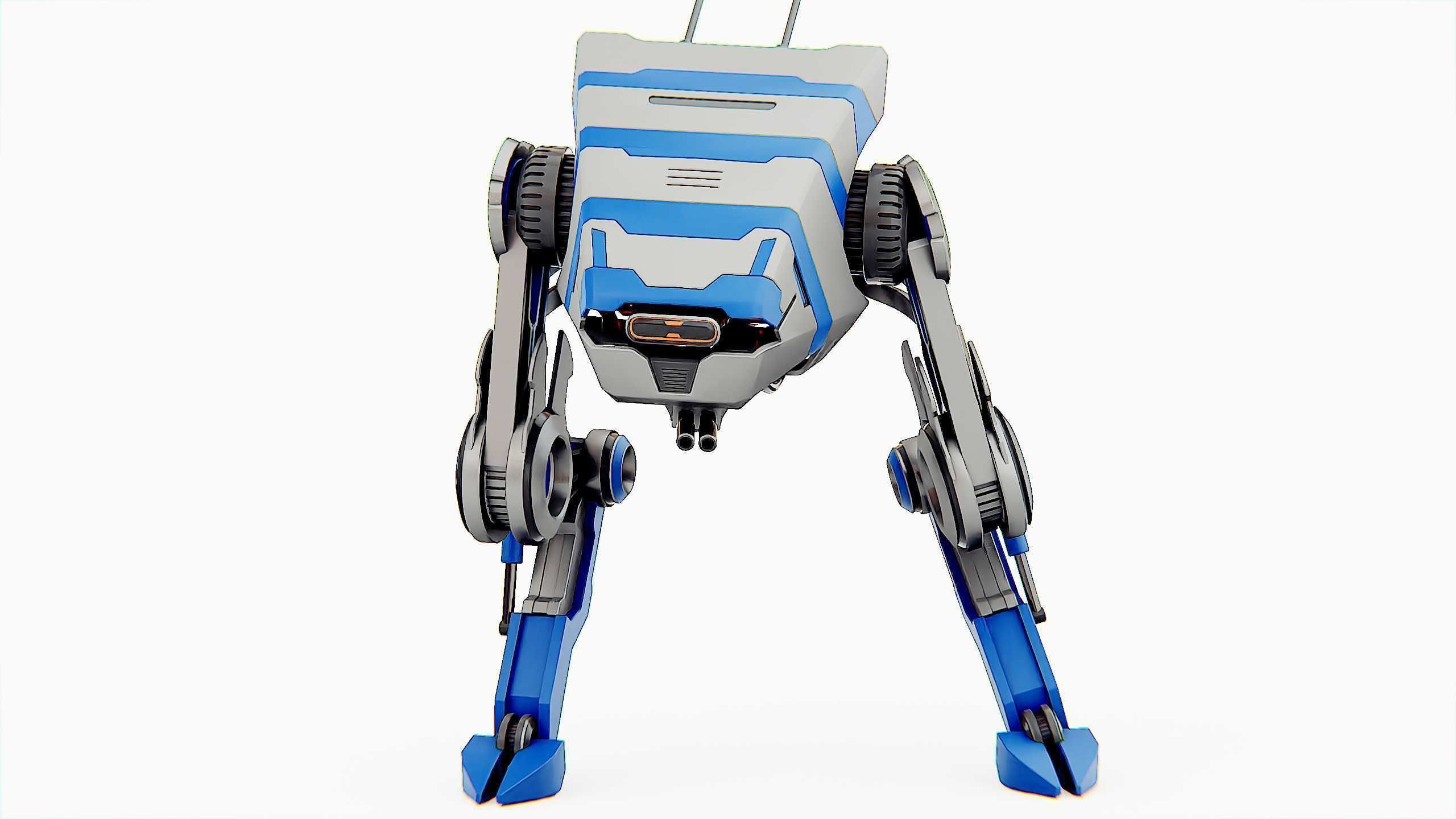 DINO ROBOT Rigged for Unreal Engine - Unity - MIXAMO  3D model_21