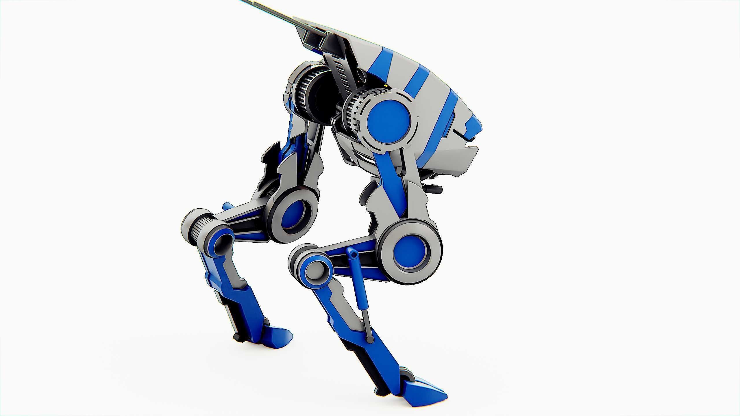 DINO ROBOT Rigged for Unreal Engine - Unity - MIXAMO  3D model_7