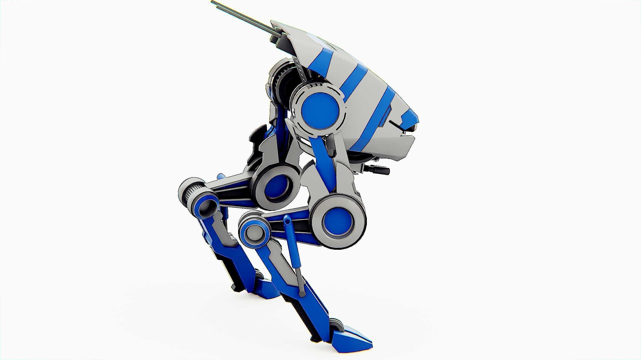 DINO ROBOT Rigged for Unreal Engine - Unity - MIXAMO  3D model_6