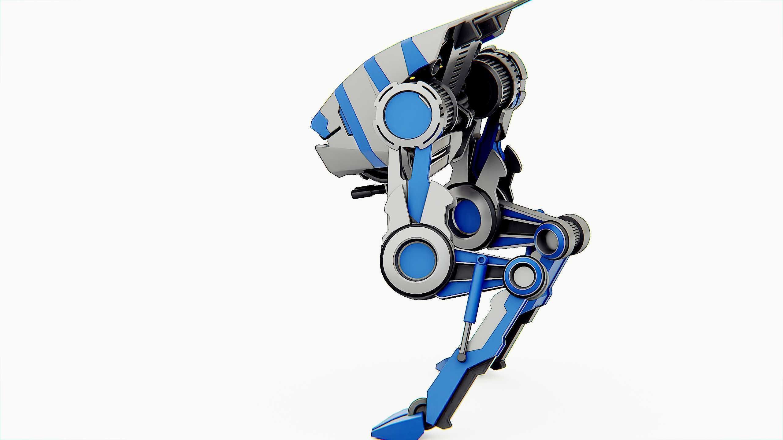 DINO ROBOT Rigged for Unreal Engine - Unity - MIXAMO  3D model_15