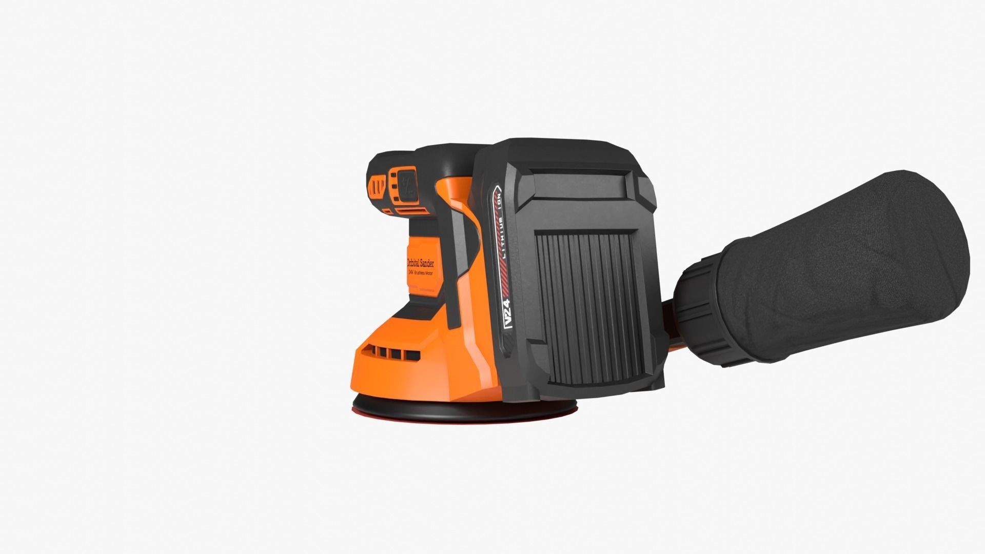 Random Orbital Sander Low-poly 3D model_8