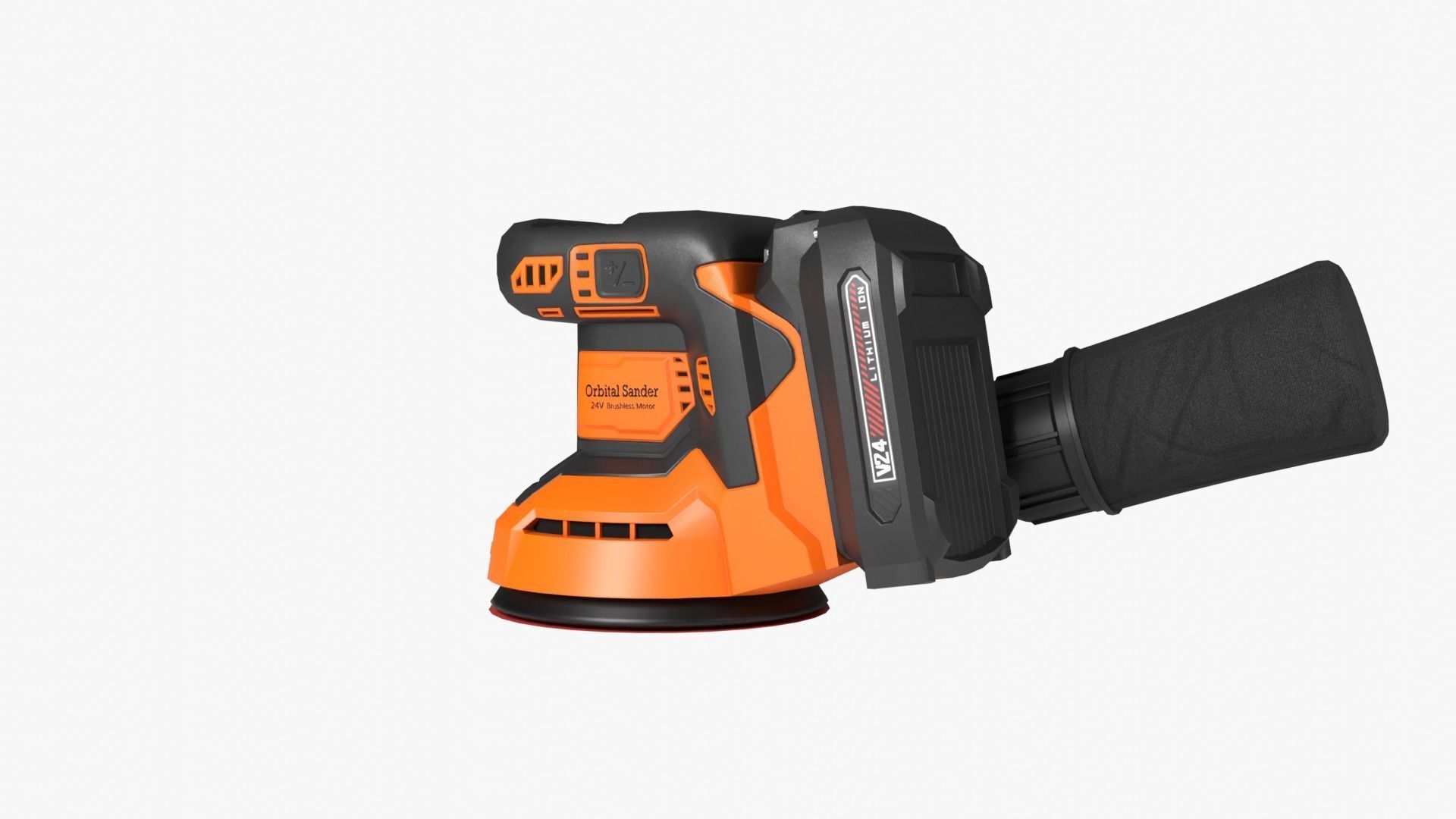 Random Orbital Sander Low-poly 3D model_7
