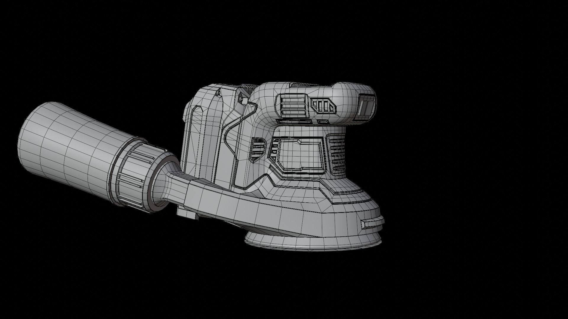 Random Orbital Sander Low-poly 3D model_14