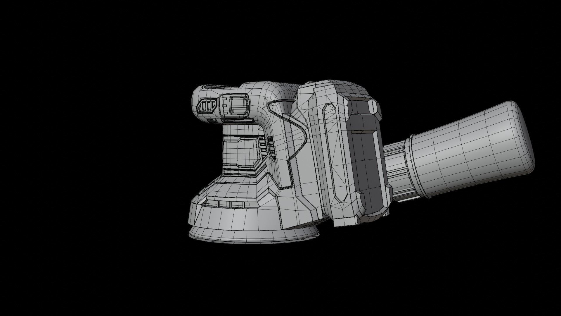 Random Orbital Sander Low-poly 3D model_16