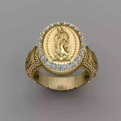 Our Lady of Guadalupe Ring 3d print model