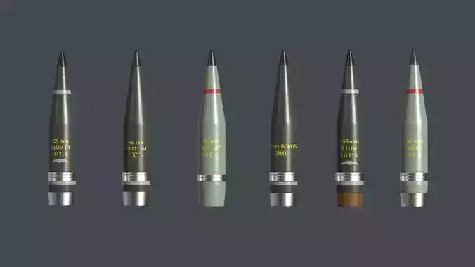 Artillery Caesar France Projectile 155mm