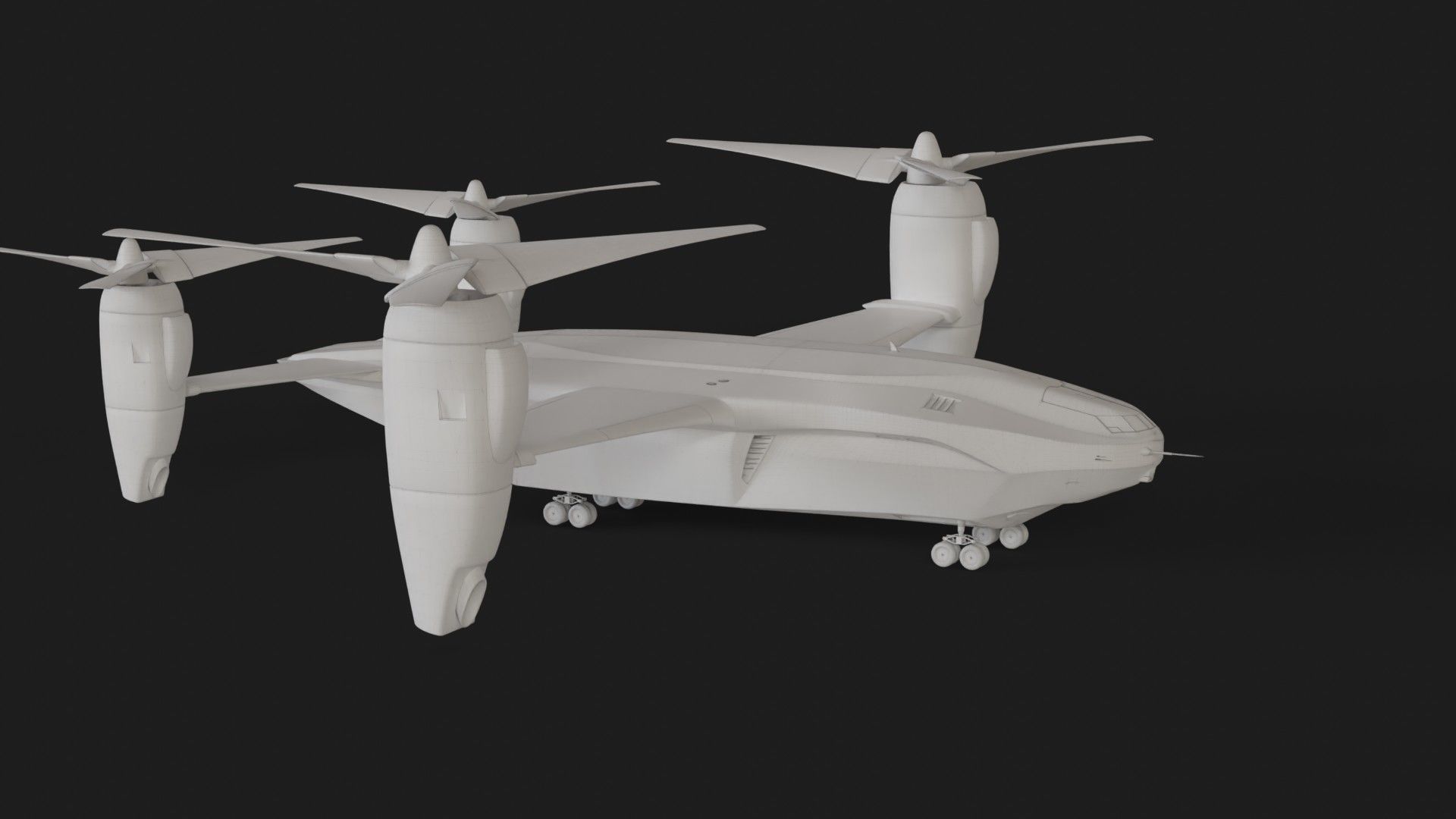 Sci-fi  VTOL dropship aircraft  3D model_26