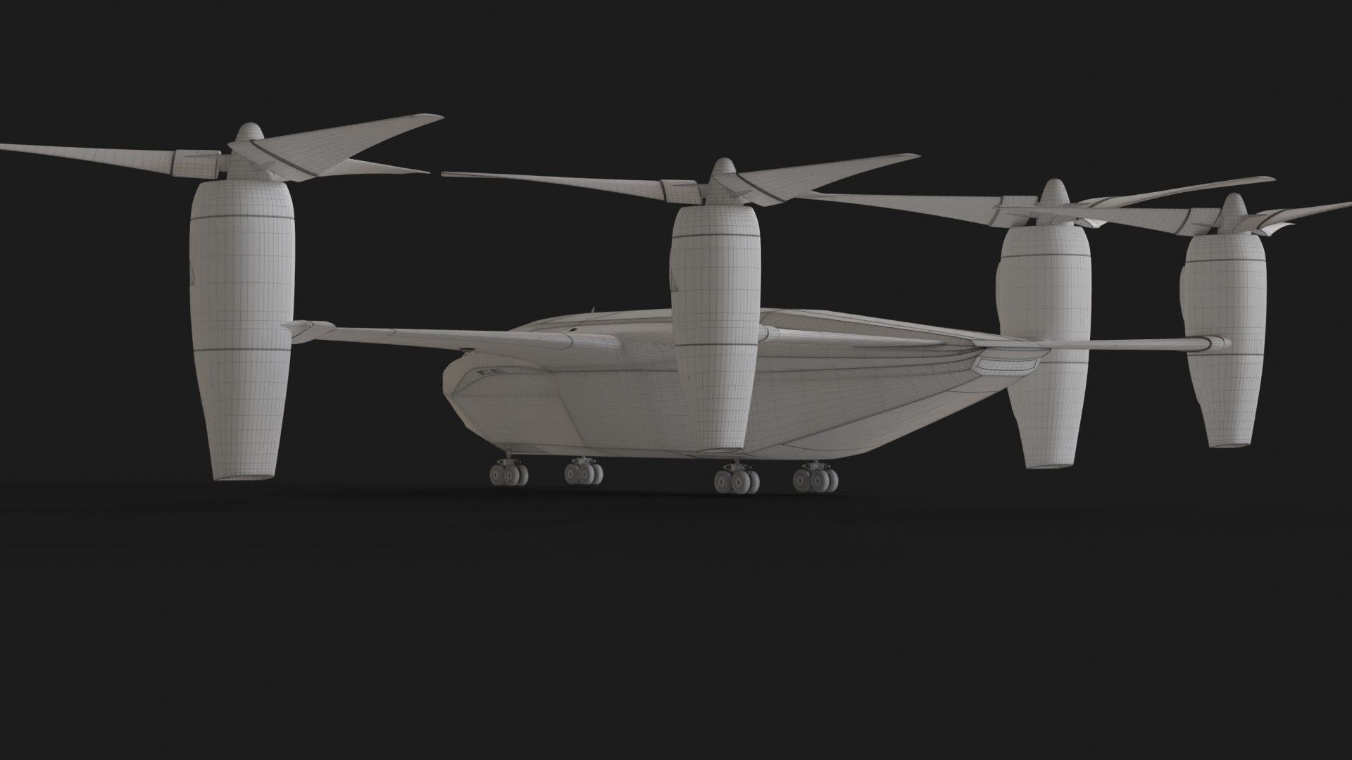 Sci-fi  VTOL dropship aircraft  3D model_11