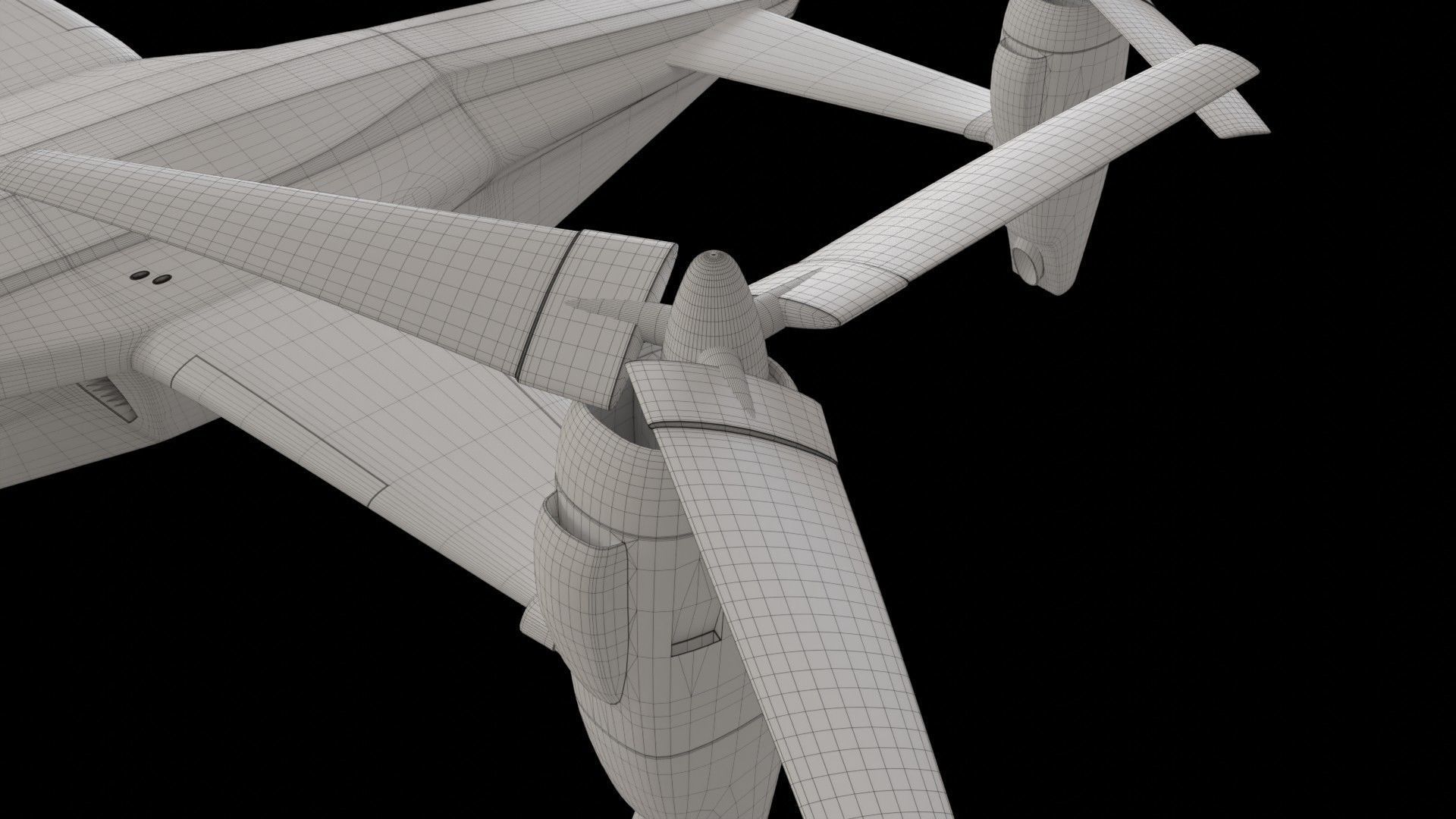 Sci-fi  VTOL dropship aircraft  3D model_19