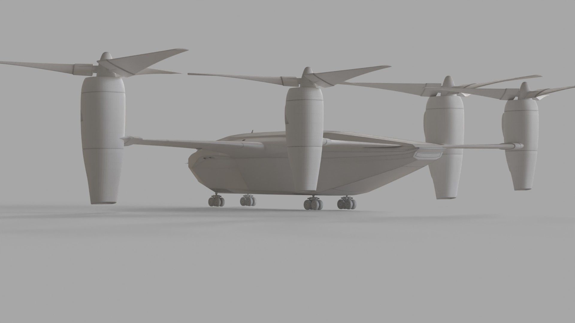 Sci-fi  VTOL dropship aircraft  3D model_17
