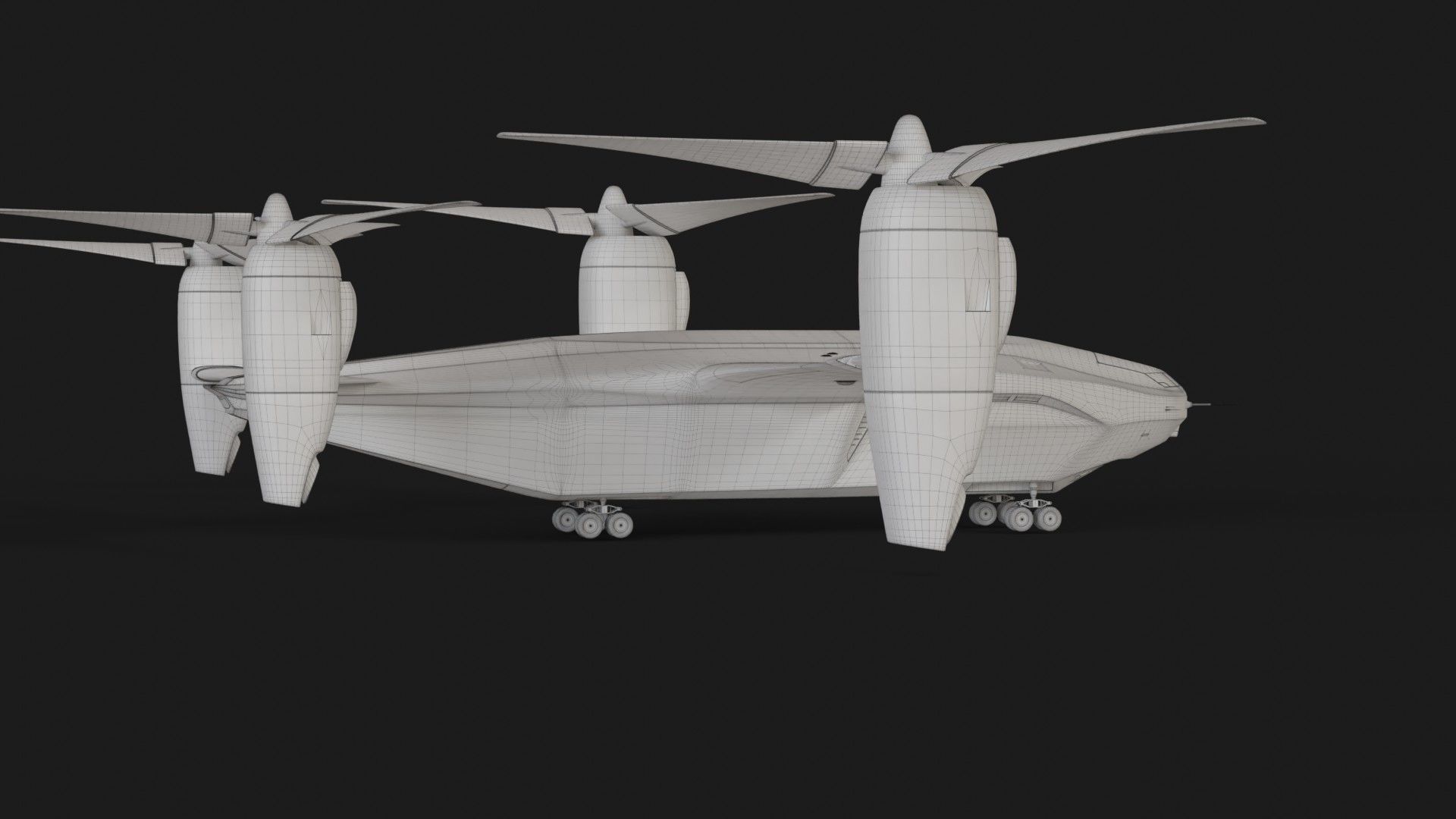 Sci-fi  VTOL dropship aircraft  3D model_15