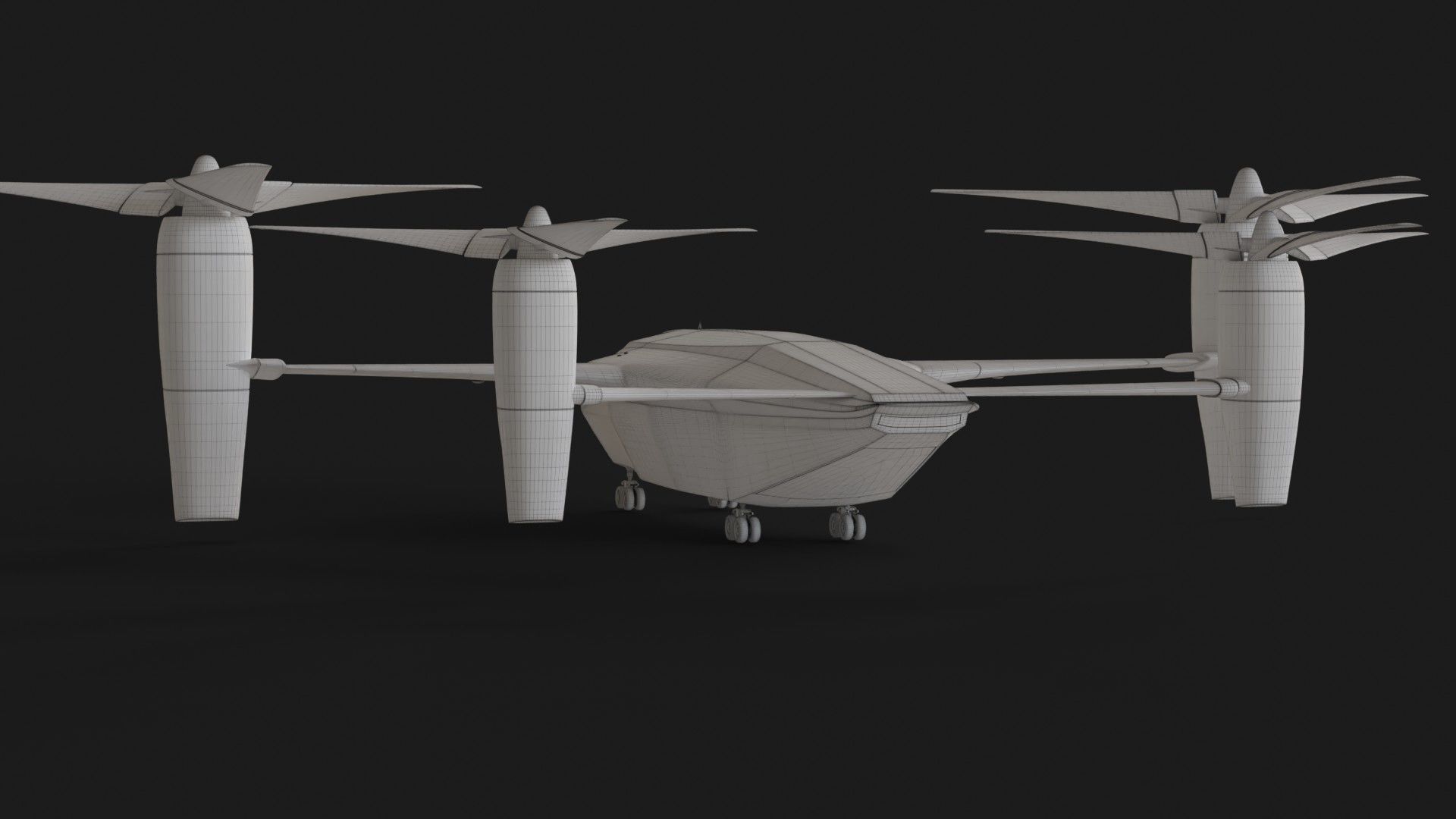 Sci-fi  VTOL dropship aircraft  3D model_12