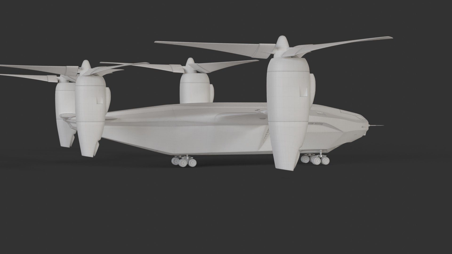 Sci-fi  VTOL dropship aircraft  3D model_25