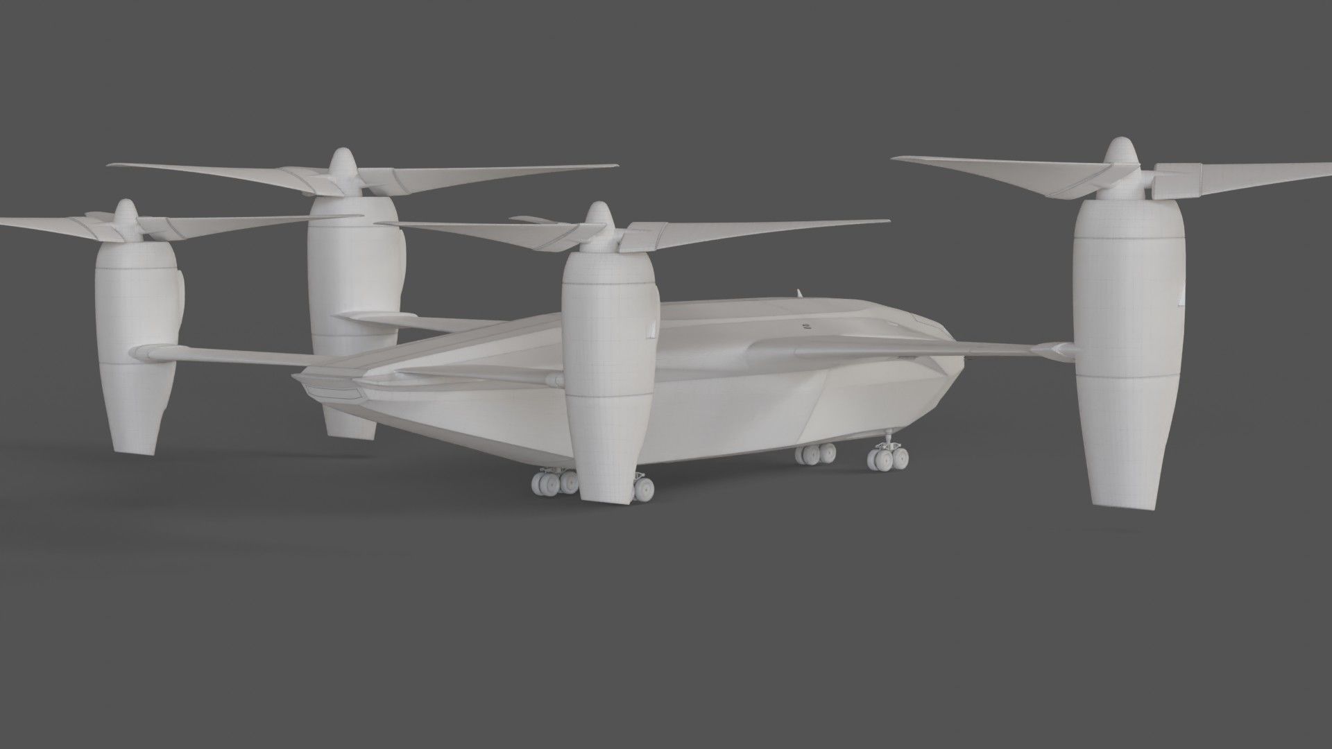 Sci-fi  VTOL dropship aircraft  3D model_24