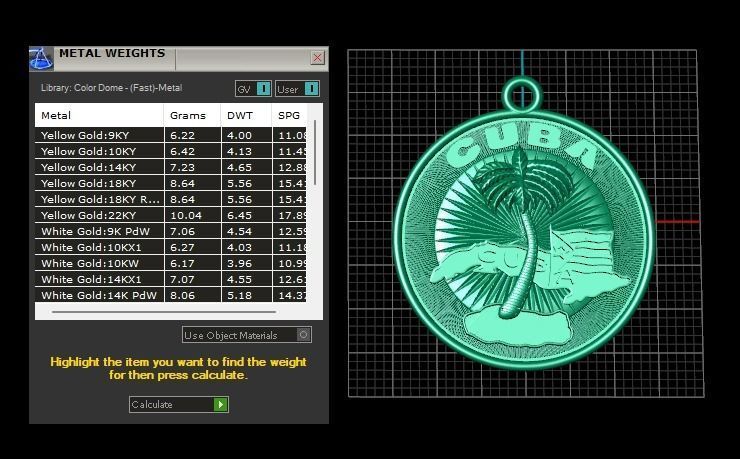 medal cuba 3D print model_10