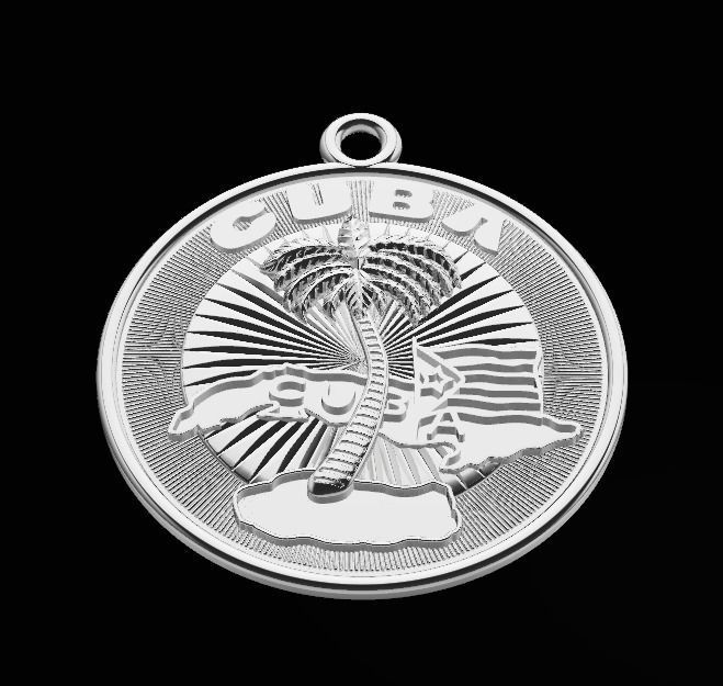 medal cuba 3D print model_13
