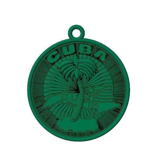 medal cuba 3D print model_2