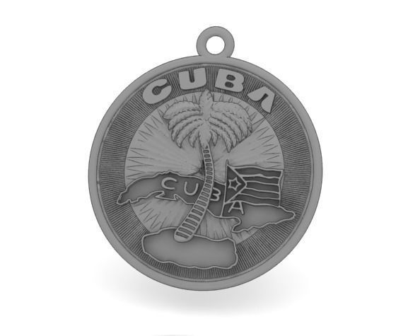 medal cuba 3D print model_6