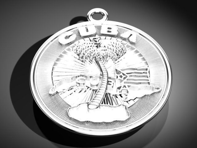 medal cuba 3D print model_5
