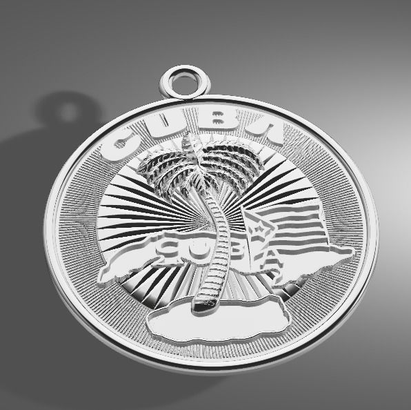medal cuba 3D print model_9