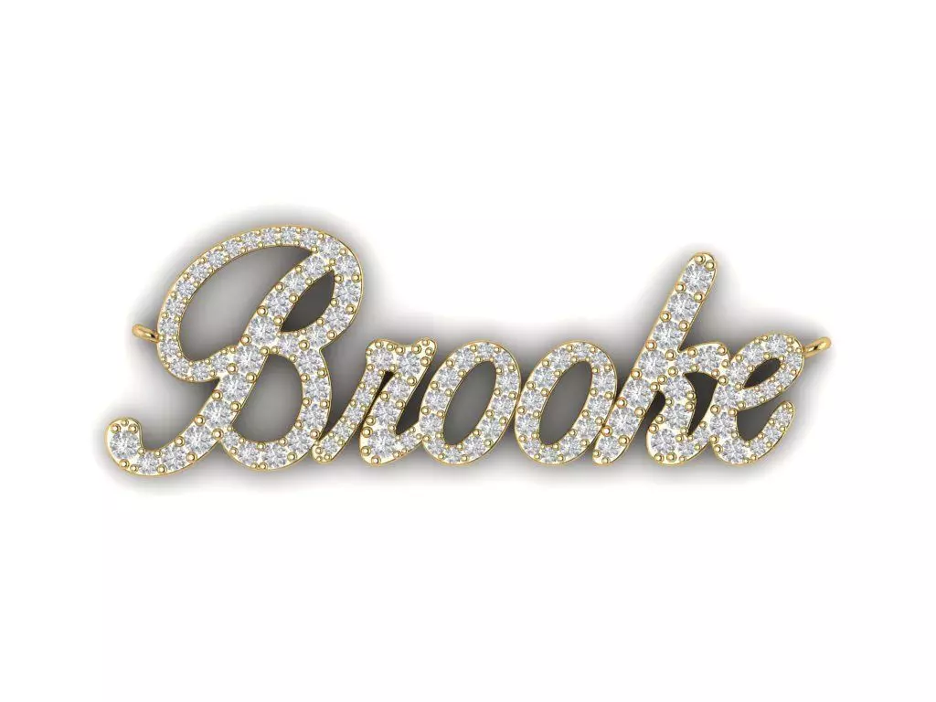Brook custom pendant 3D print model_0