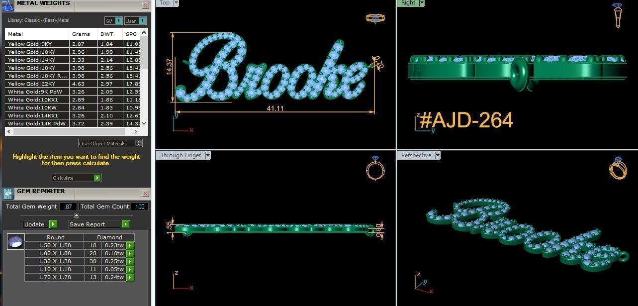 Brook custom pendant 3D print model_5