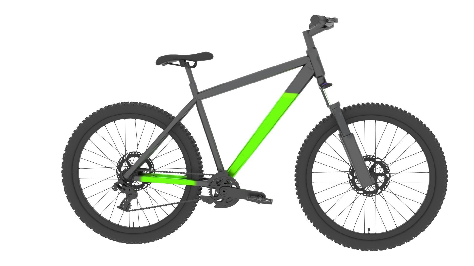 Bike cycle Low-poly 3D model_5