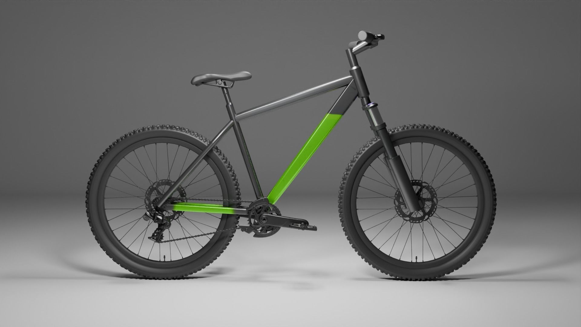 Bike cycle Low-poly 3D model_3