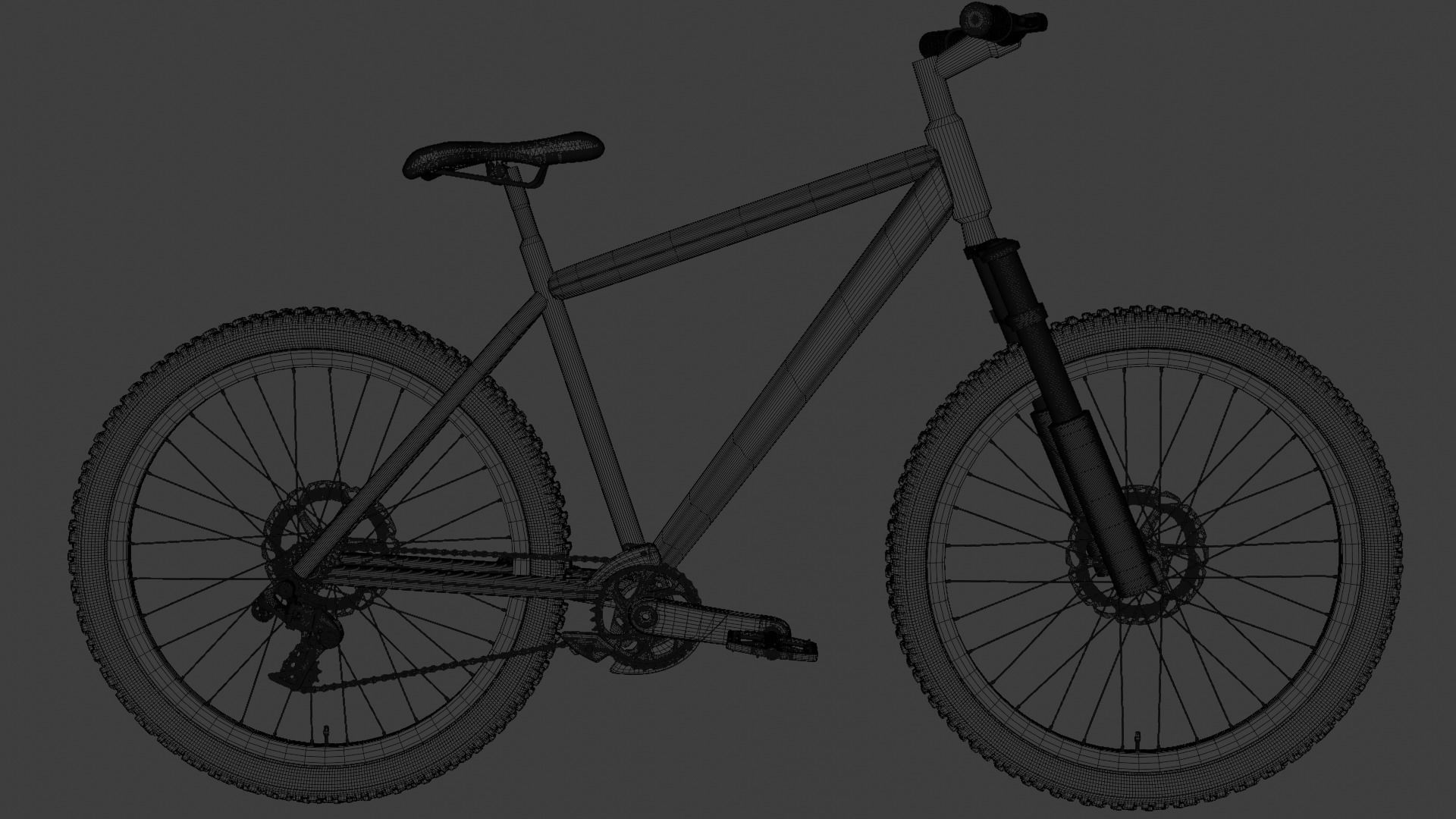 Bike cycle Low-poly 3D model_8