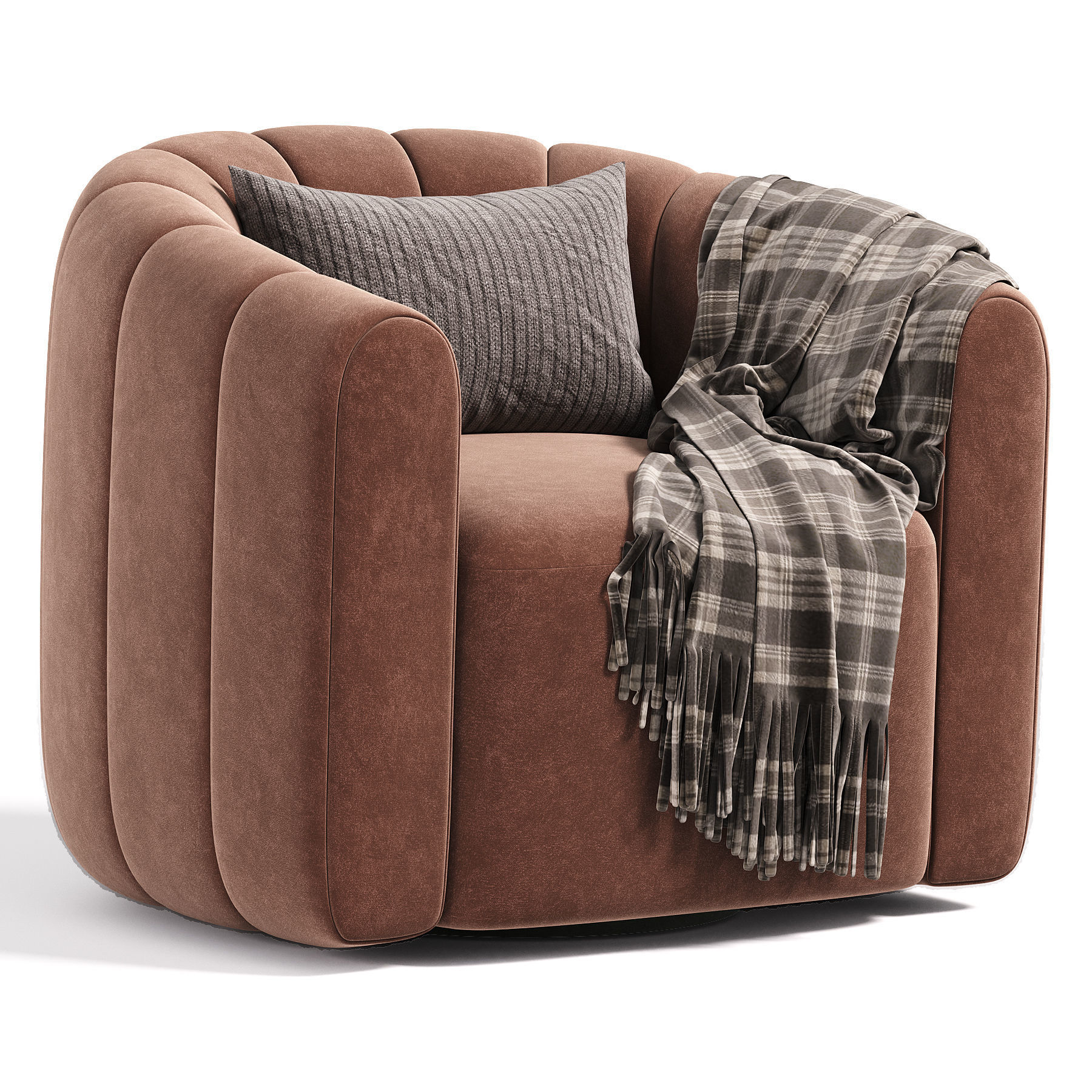 Fitz Armchair By Crate Barrel 3D model_2
